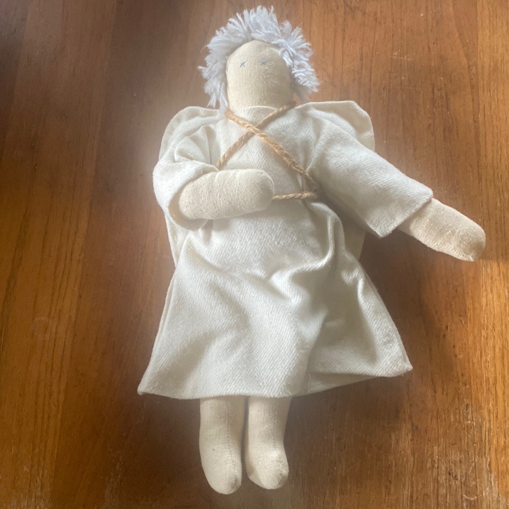 1990’s hand made folk art design 13” angel